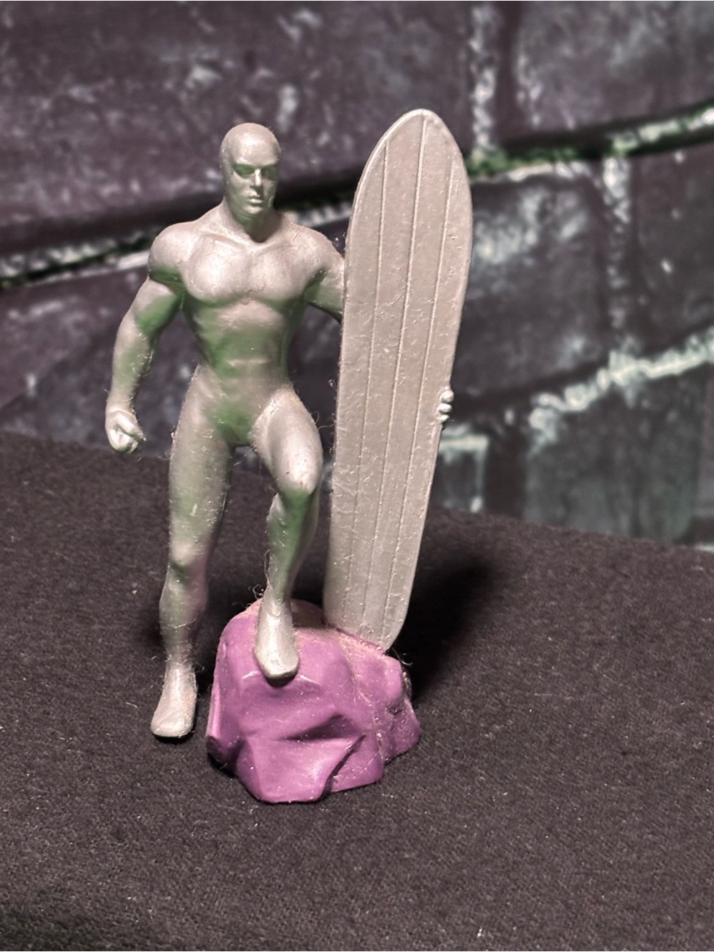 Marvel Silver Surfer Figure with Purple Base